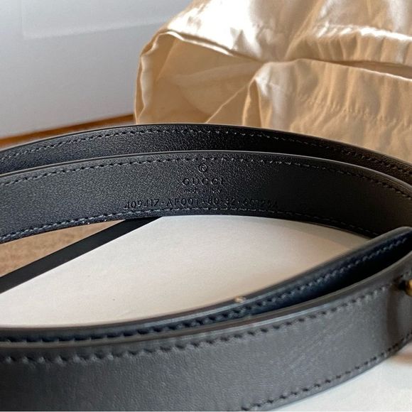 GUCCI Leather Belt with Double G Buckle MAKE ME AN OFFER